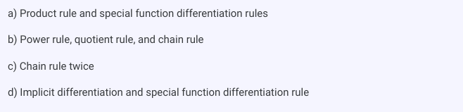 and special function differentiation ruleexample of a function whose derivative can be