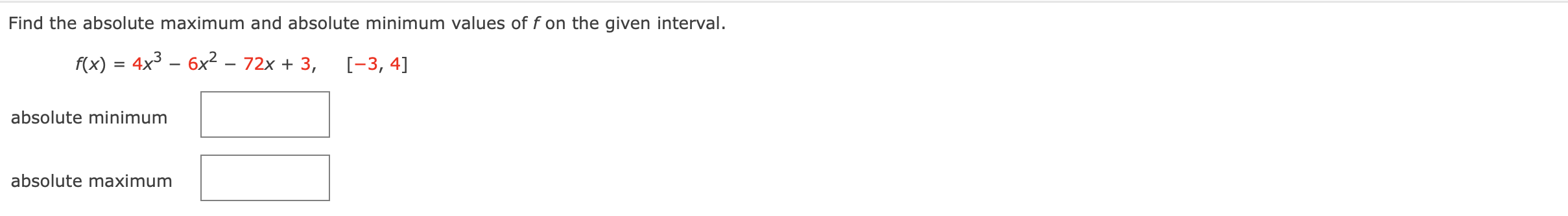 Find the interval on which f is decreasing. (Enter your answer using