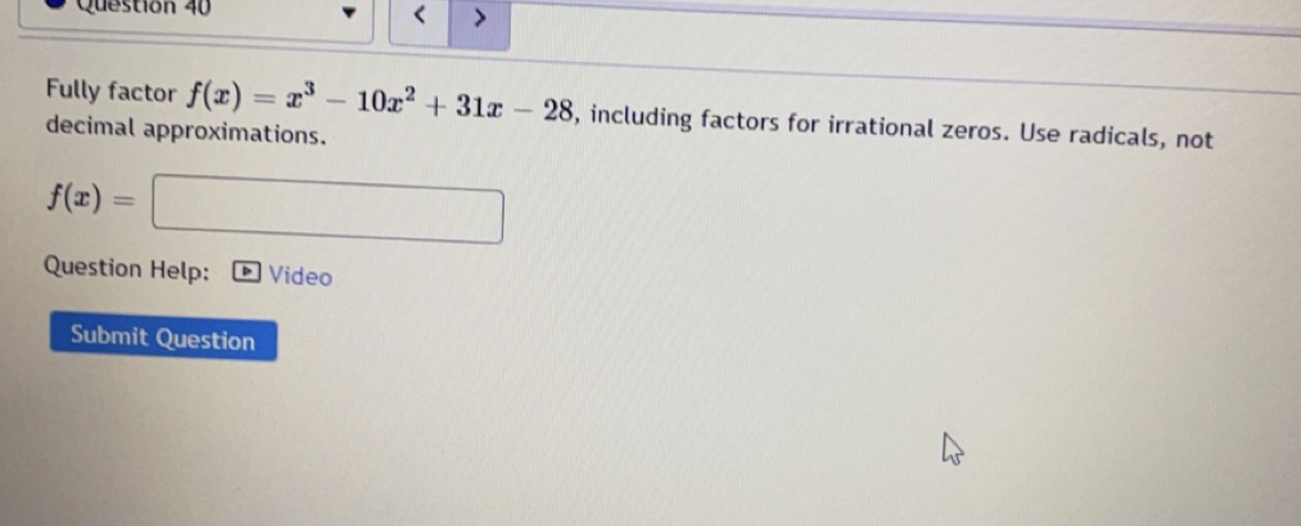 - 2) = Question Help: Video 1 ) Video 2 Submit QuestionQuestion