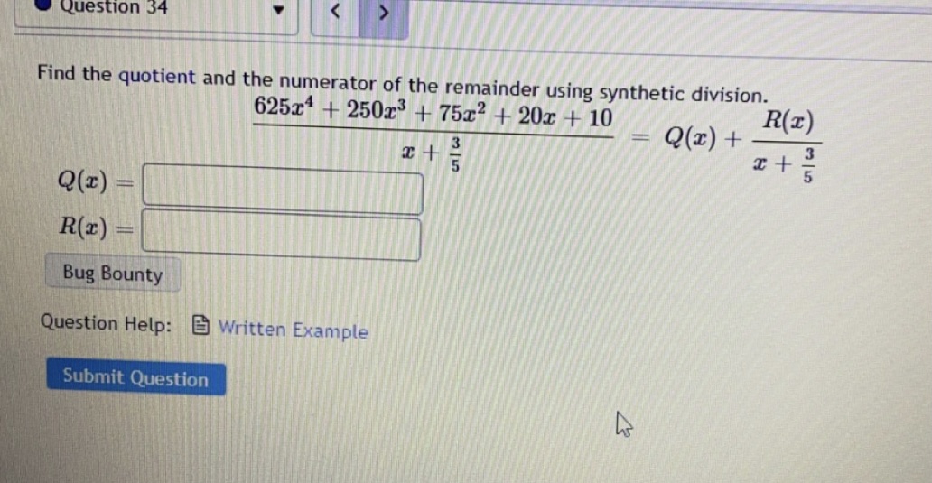 co It Q(I) = R(I) = Bug Bounty Question Help: Written Example