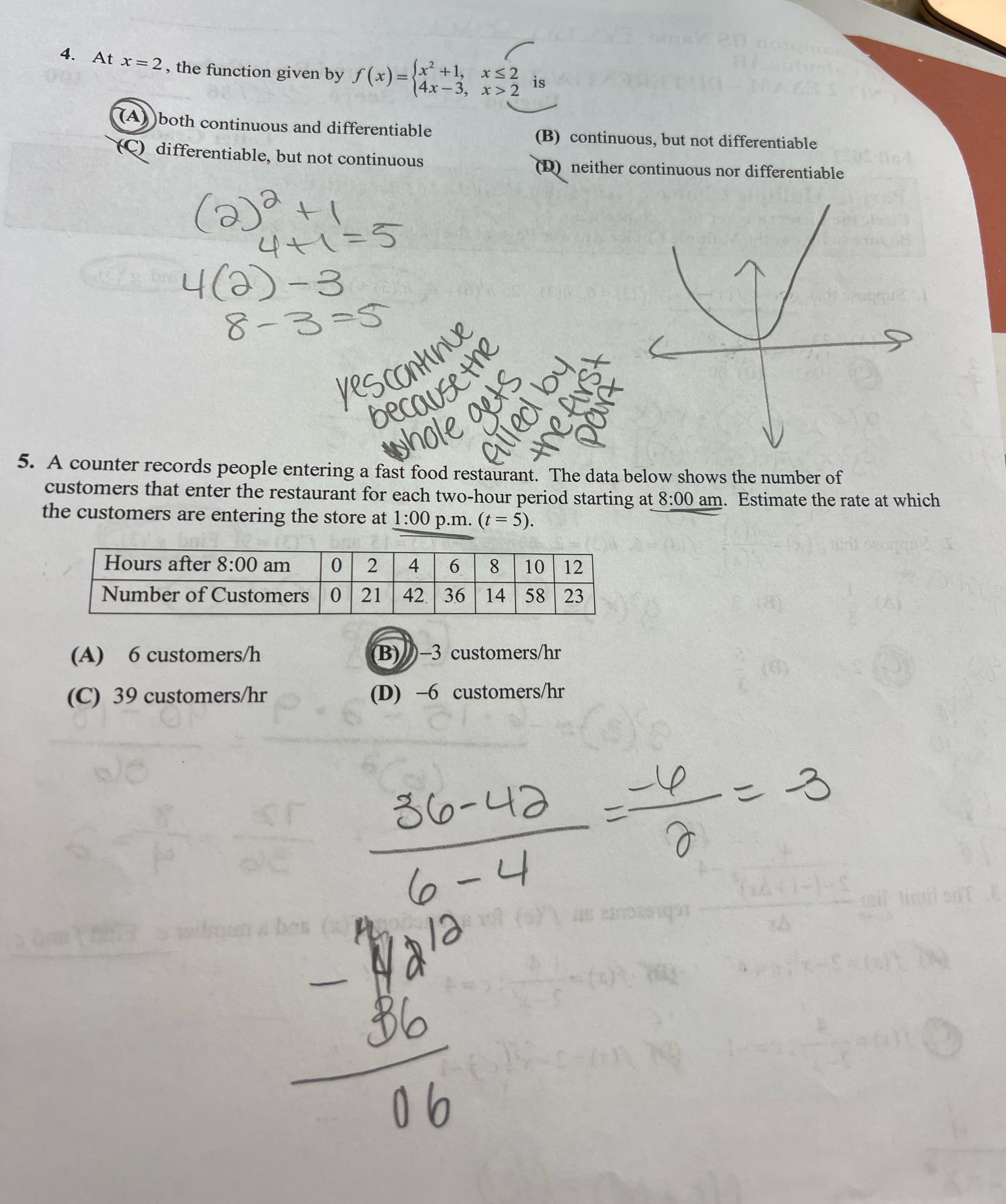 those answer are correct like for 5 why do we chose 6