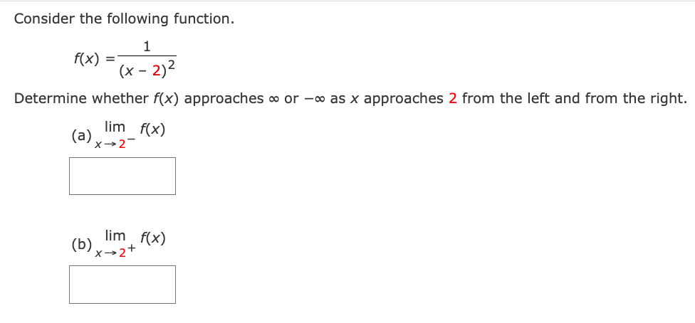 whether f(x) approaches co or -co as x approaches -2 from the
