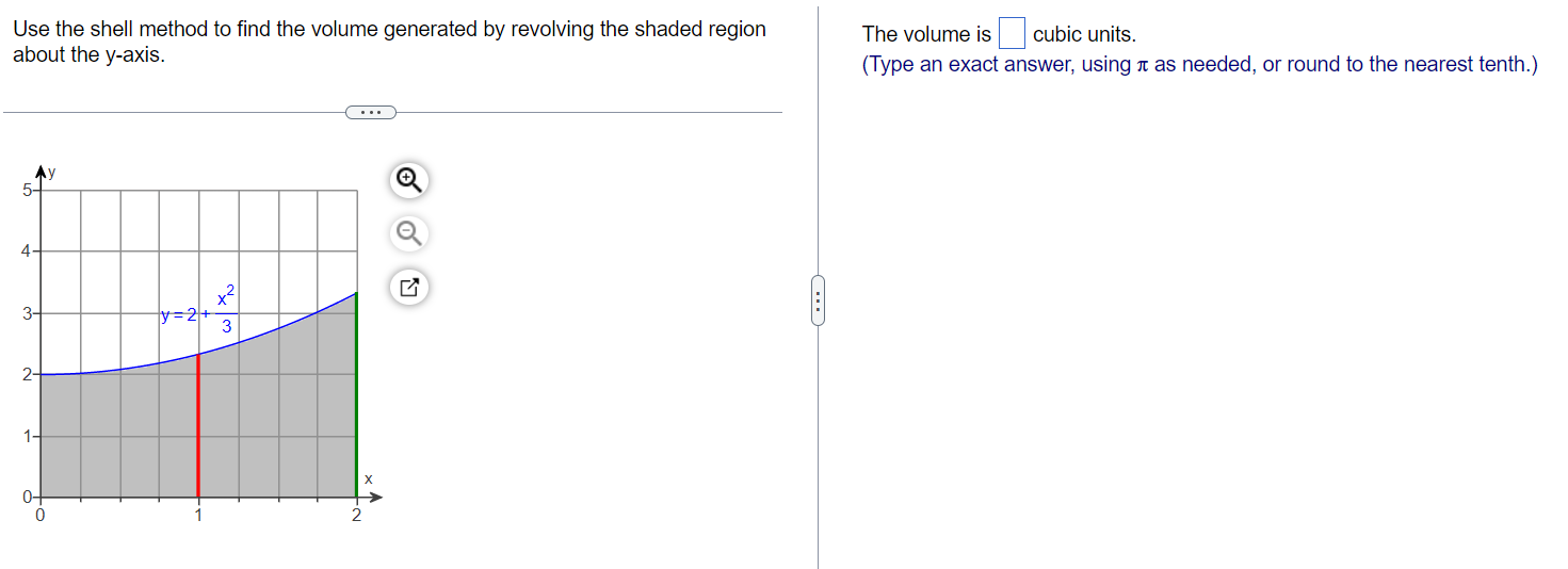  Use the shell method to nd the volume generated by revolving