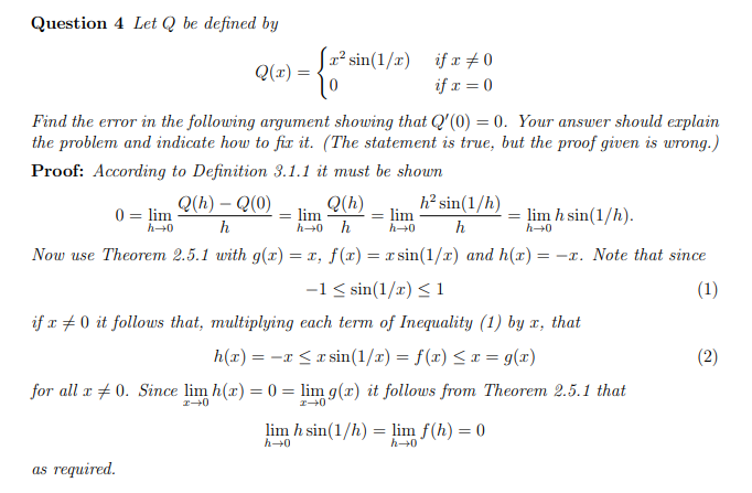 ifx/ 0 ifr =0 Find the error in the following argument showing