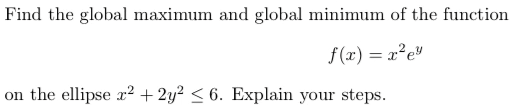 ellipse $2 + '2y2 6. Explain your steps.
