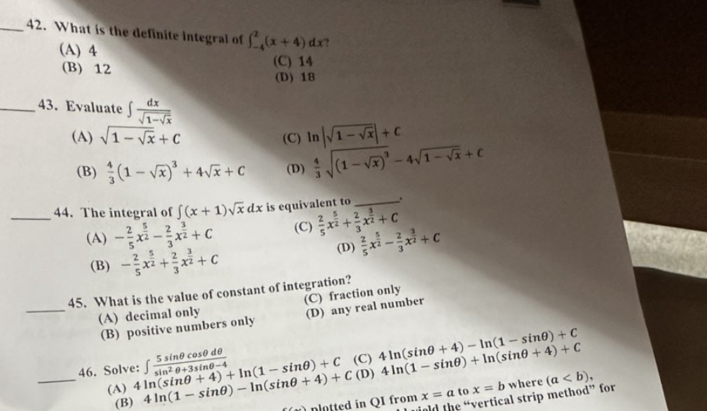 answer only need it asap (A) 4 42. What is the