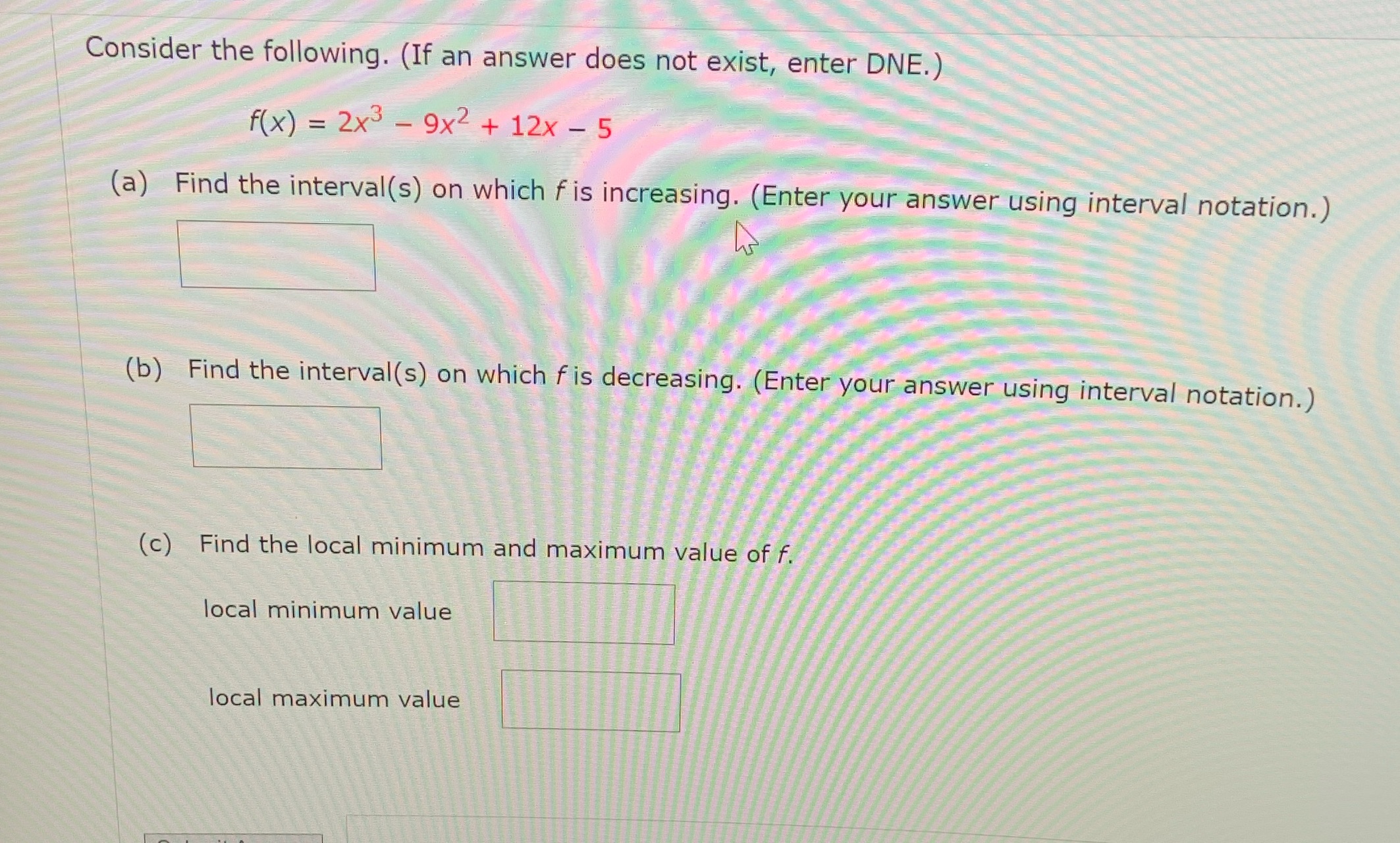 Help asap Consider the following. (If an answer does not exist,
