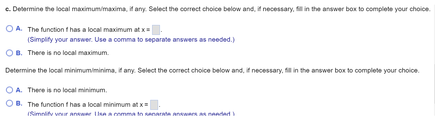 On what open intervals is f increasing or decreasing? c. At what