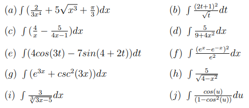 Hi, please solve the indefinite integral problems given below (a) S(+5vx3