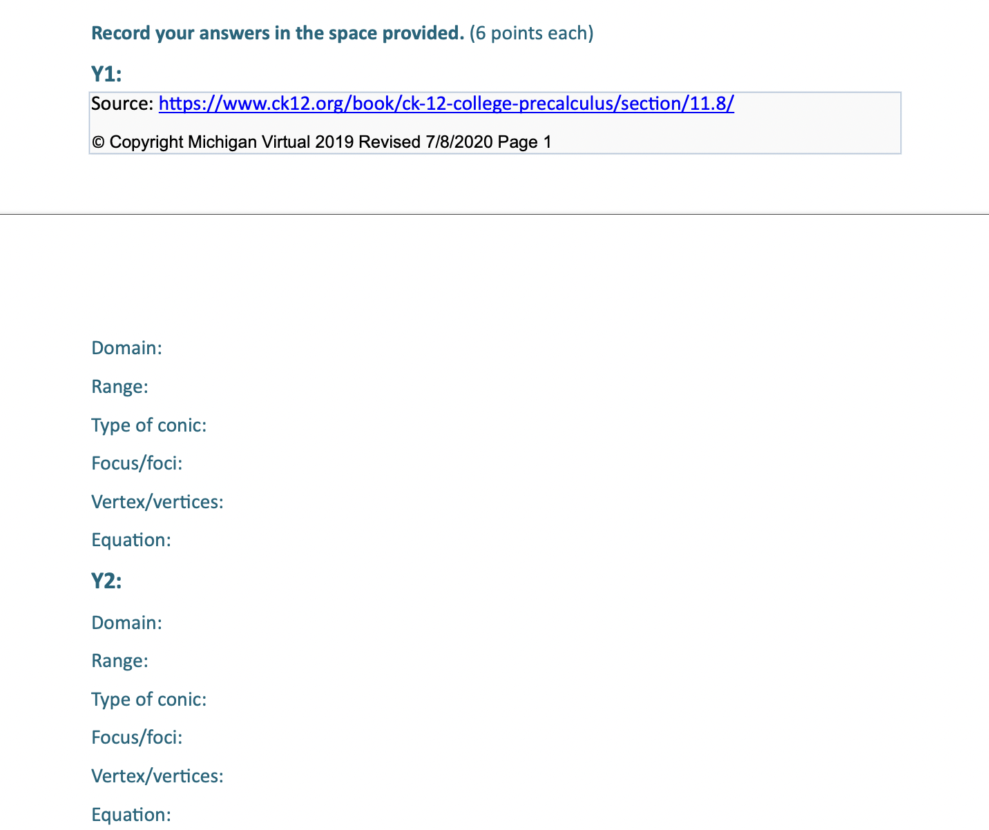 the space provided on the next page of this assignment document. :v-o-y--