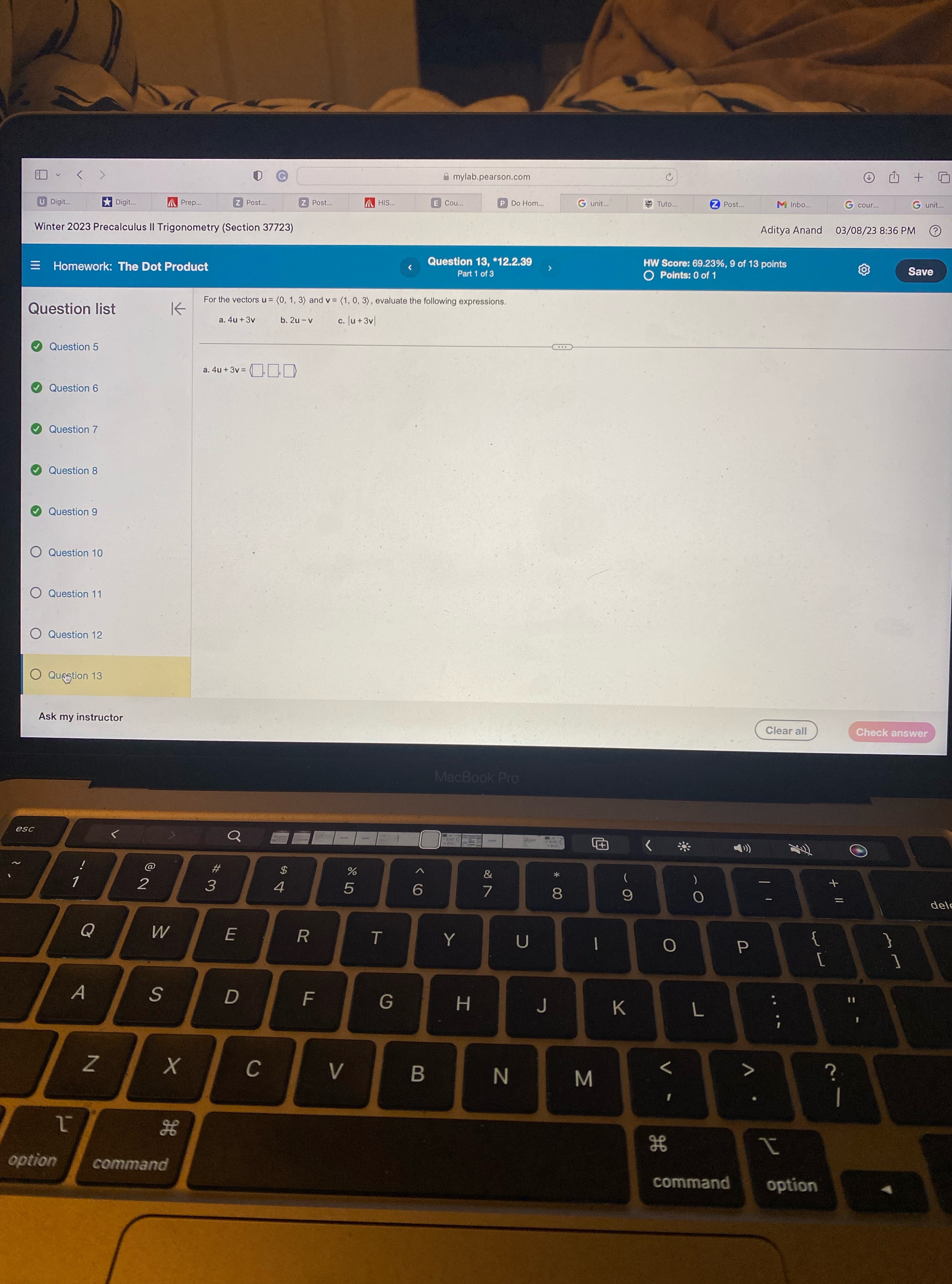  D . mylab.pearson.com C U Digit. Digit. Prep. z Post. z