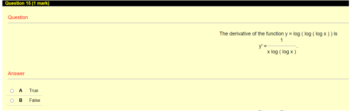 z=3-i and w=-4+3: the product zw? equals -3+79i Answer O A True