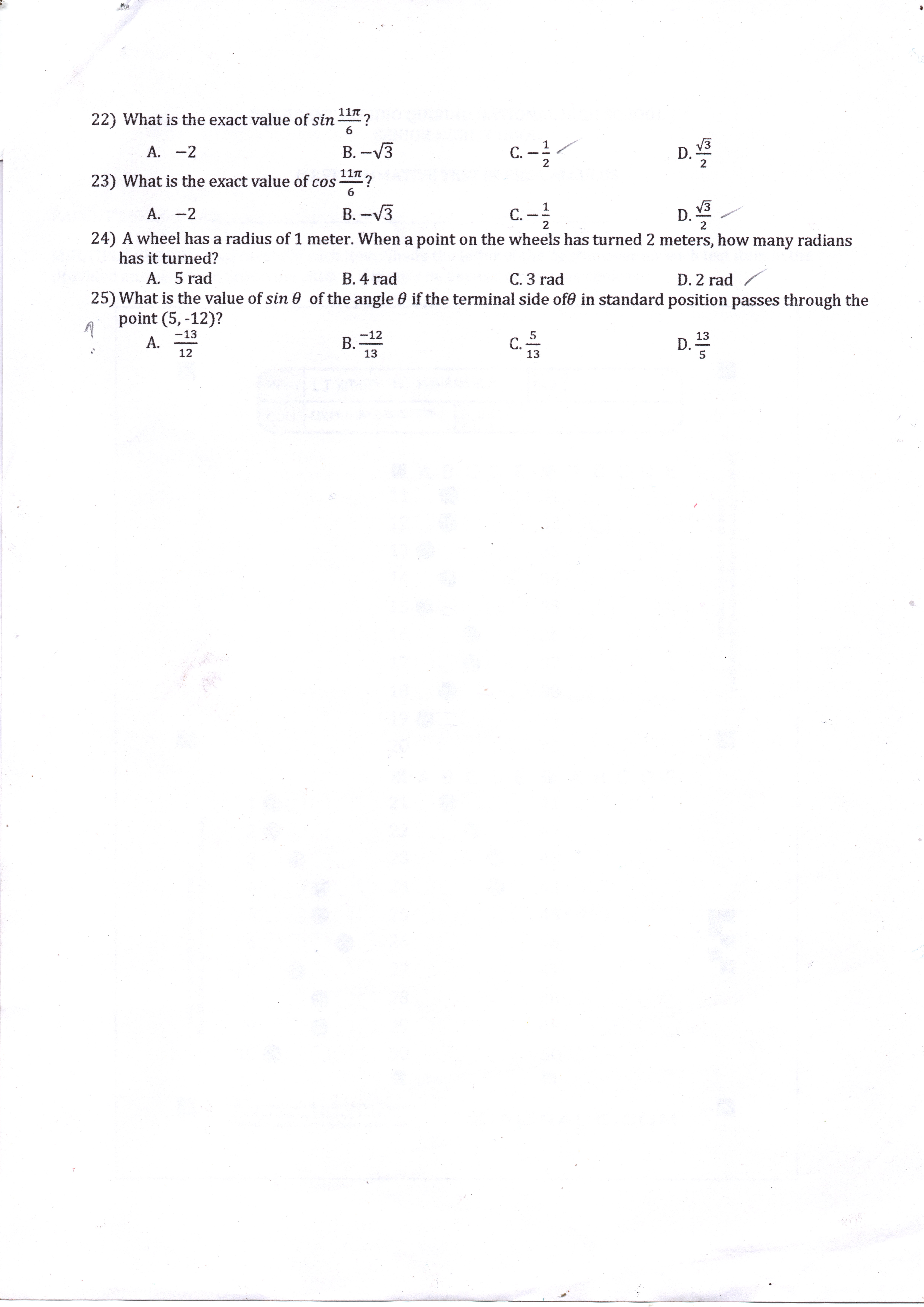 Unit CircleIllustrating Angles in Standard Position and Coterminal Angles and Circular FunctionsUsing