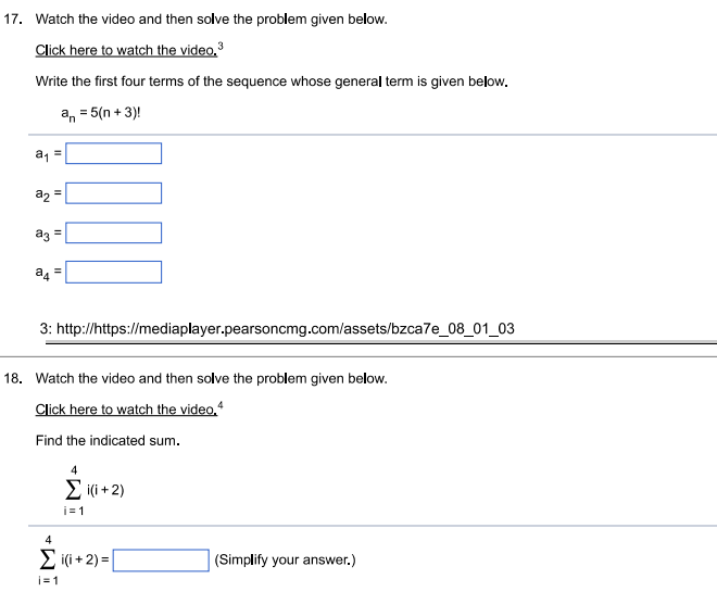 below. an 40 + 1 aA 4. The sequence given is defined