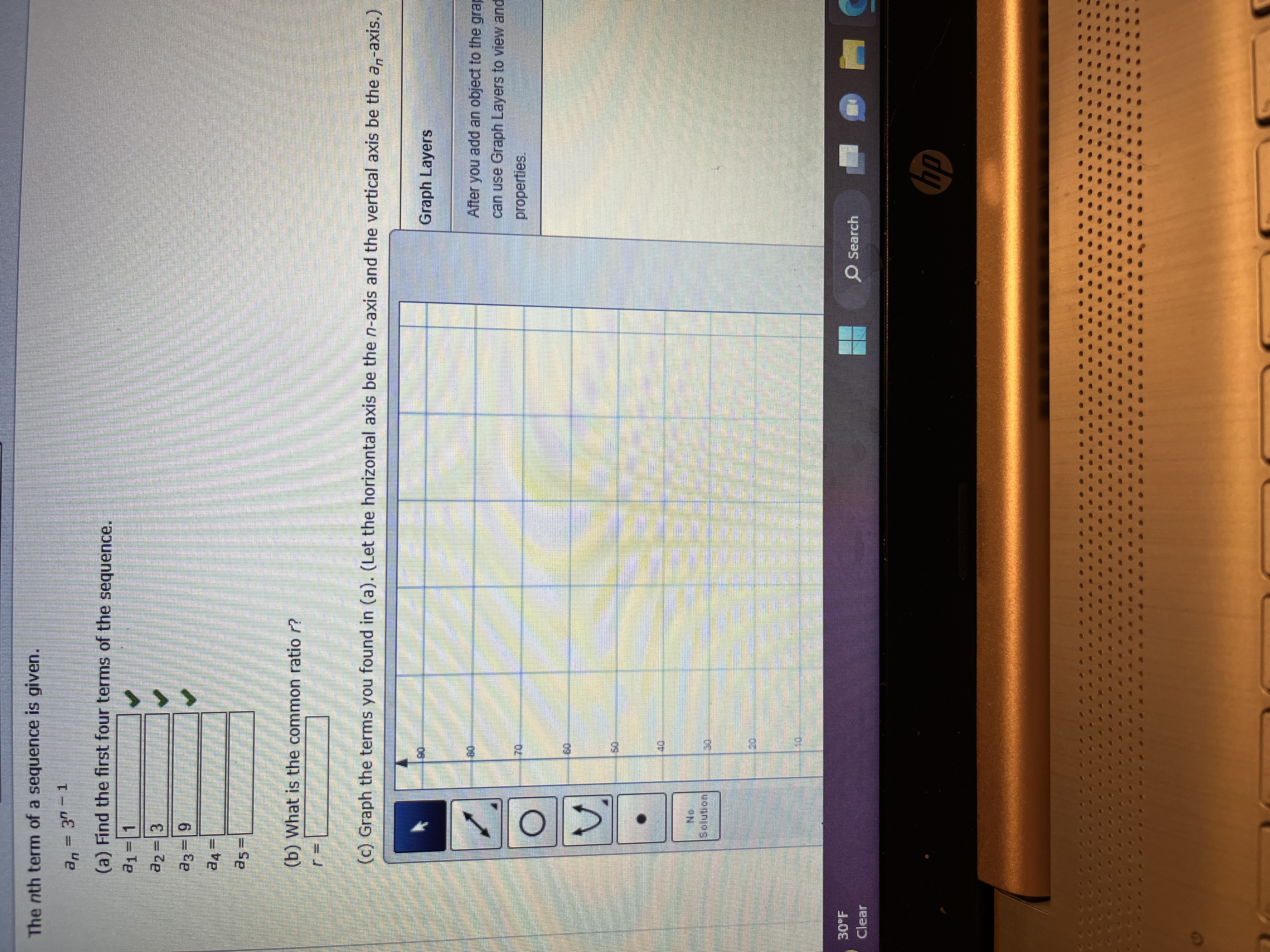 The oth term of a sequence is given. (a) Find the