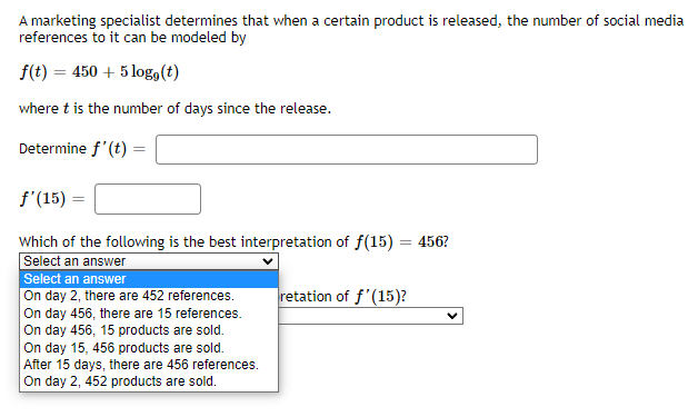 by t) = 450 + segue} where t is the number of