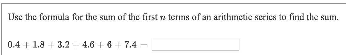 first n terms of a geometric series to find the sum. So