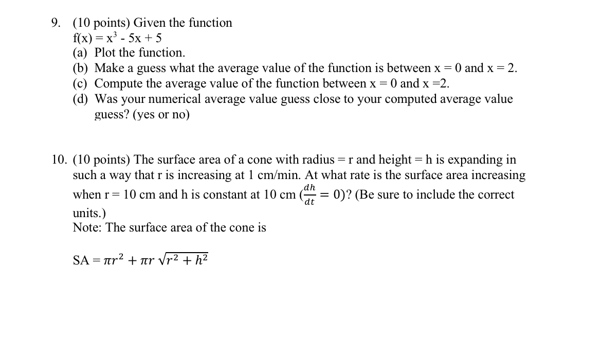 function. (b) Make a guess what the average value of the function