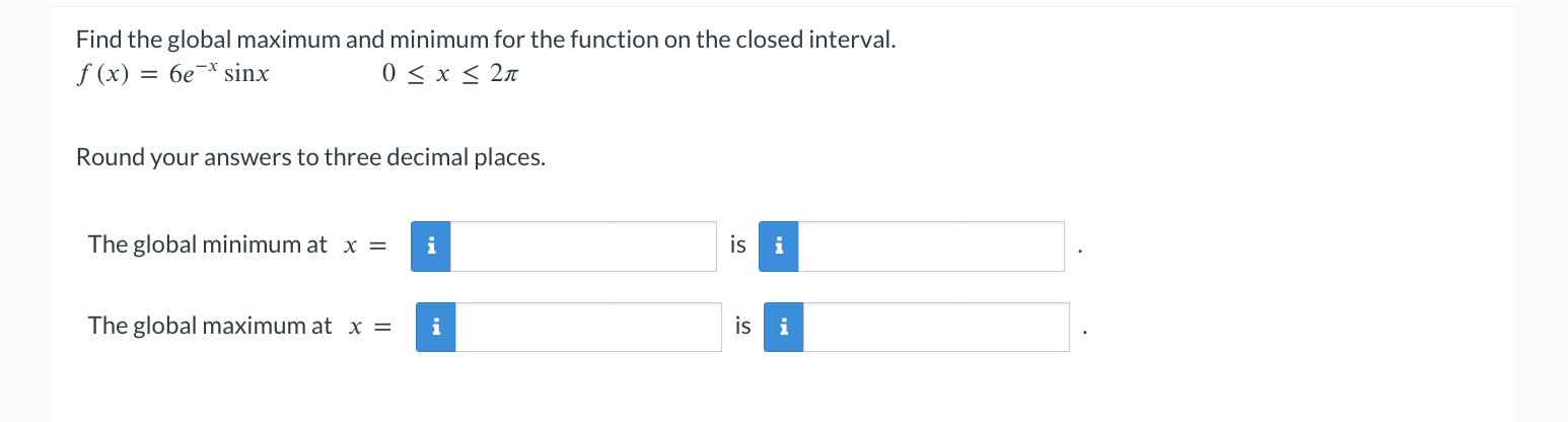 answers in increasing order. X = i X = iFind the global