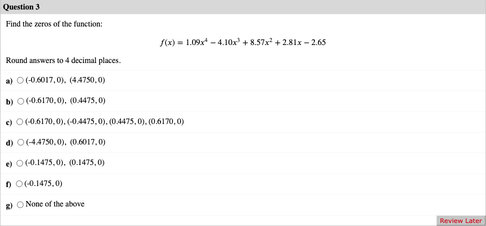 a) 24.0728 b) O 12.7165 c) O 1695.5325 d) O 2945.0355 e)