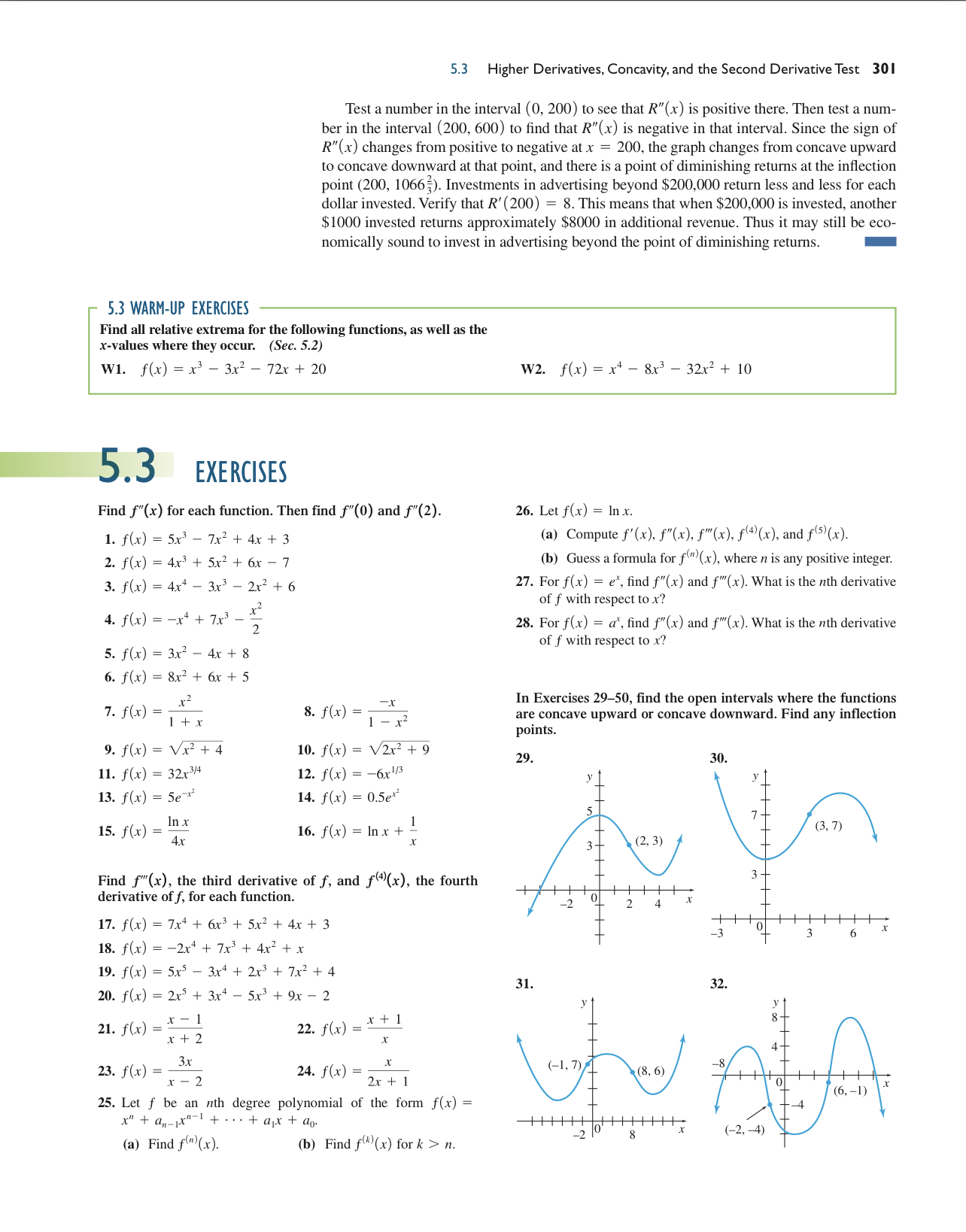 21, 31, 37, 42 302 CHAPTER 5 Graphs and the Derivative 35.