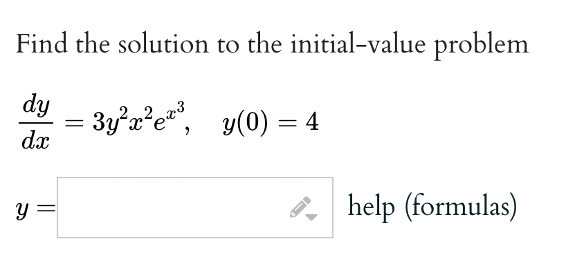 (93 - 4X3; - 4) y = y; help (formulas) Use the