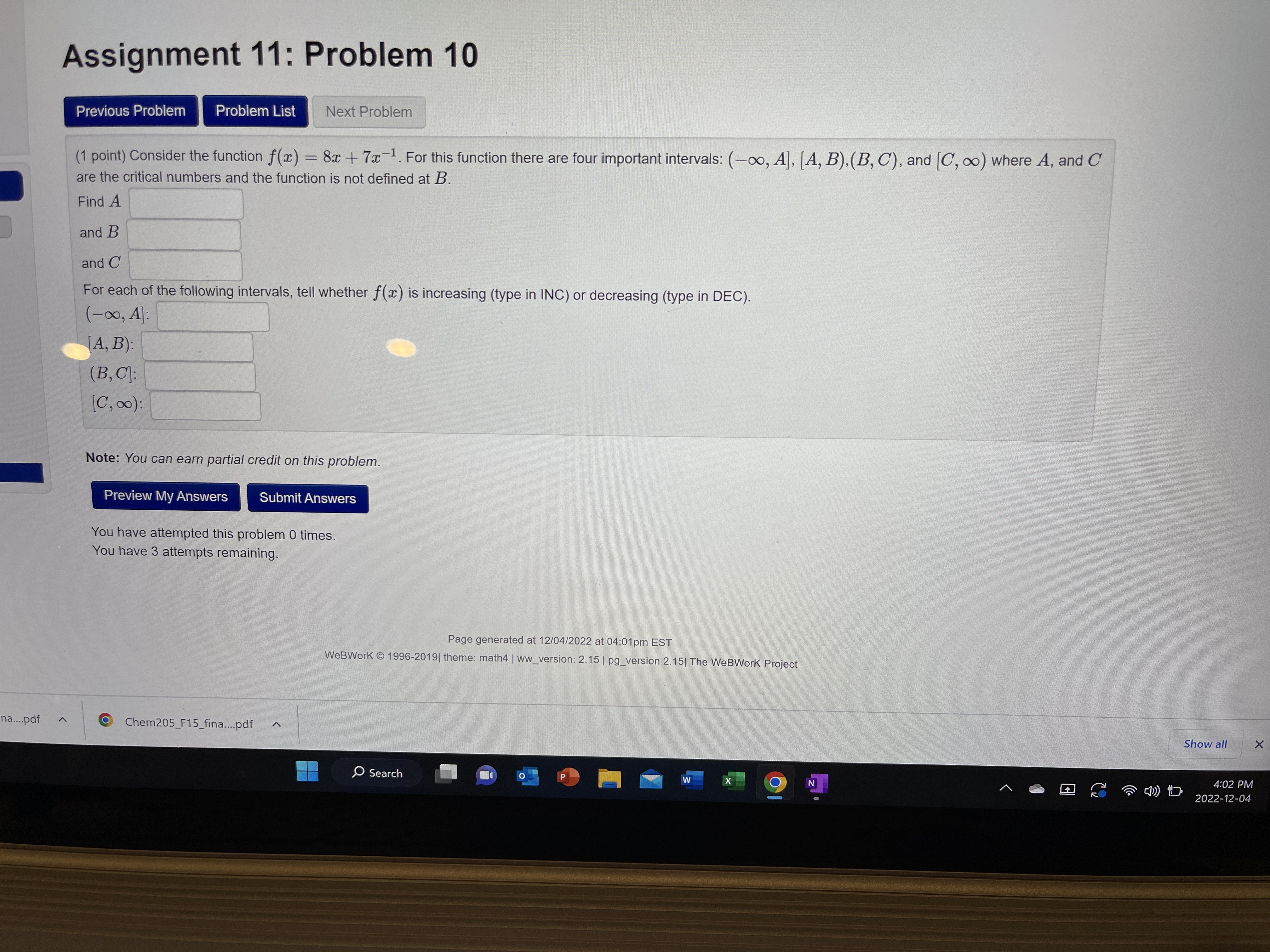 Problem List Next Problem (1 point) A fence 7 feet tall runs