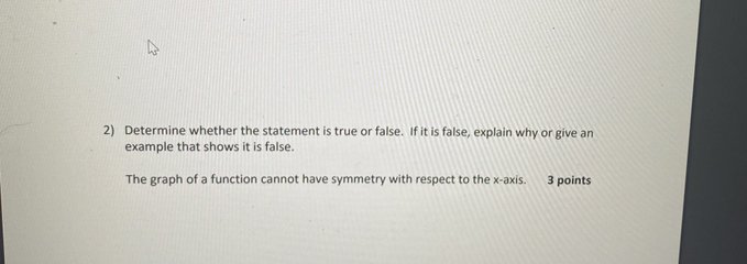 is false, explain why or give an example that shows it is