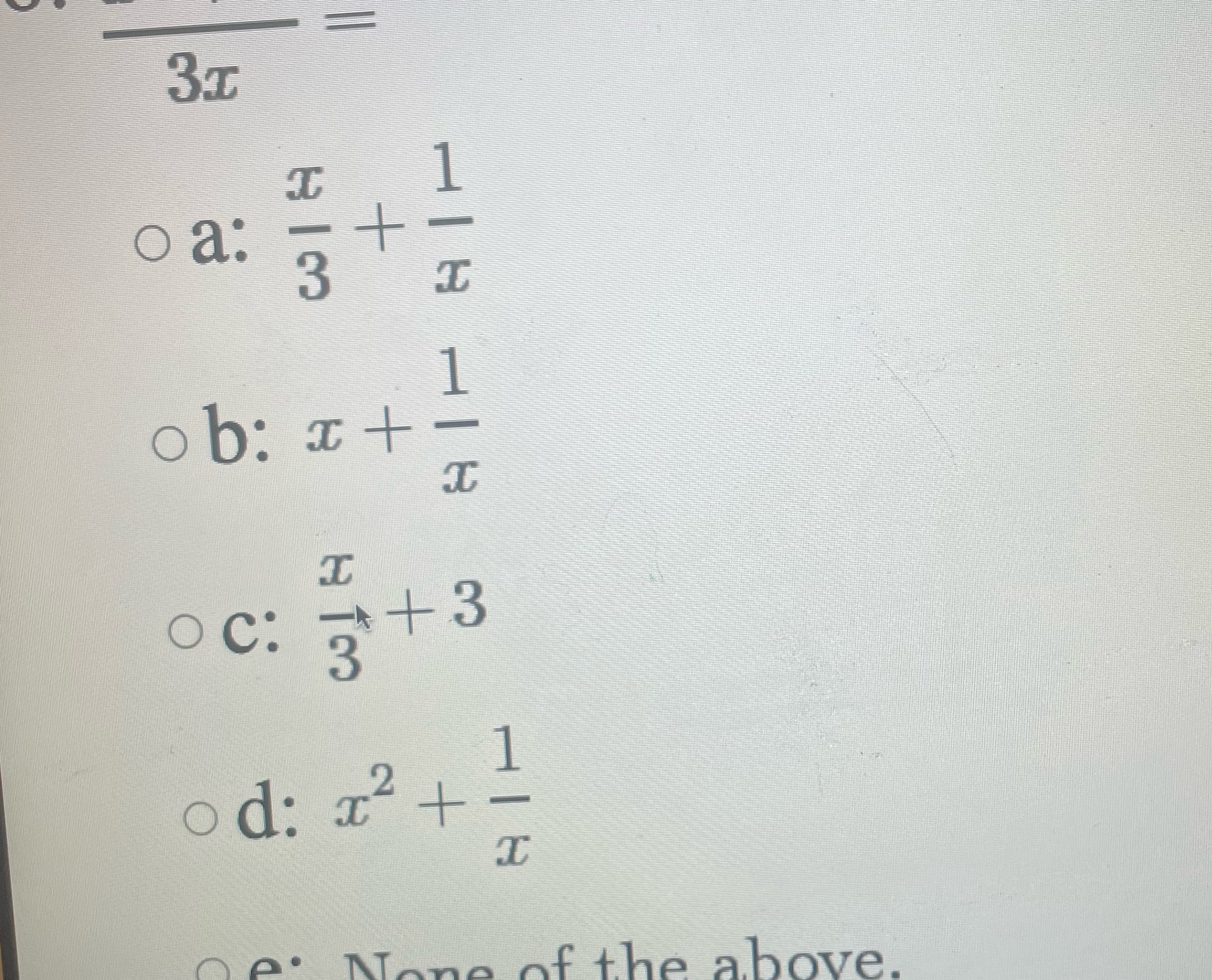 x 2 + - T of the above