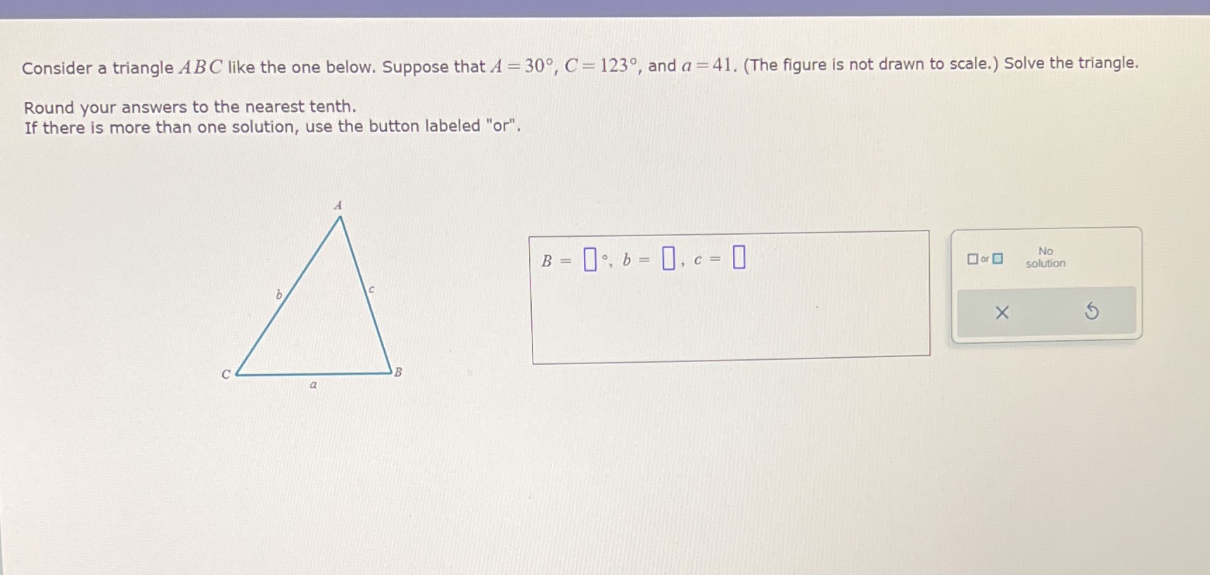 = 30, C=1230, and a =41. (The figure is not drawn to