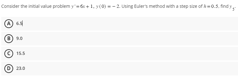 Consider the initial value problem y ' @ 6.4 2. using Euler's