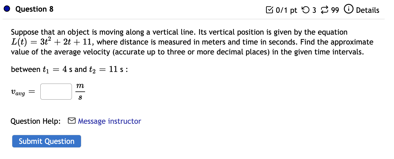 a vertical line. Its vertical position is given by the equation L(t)