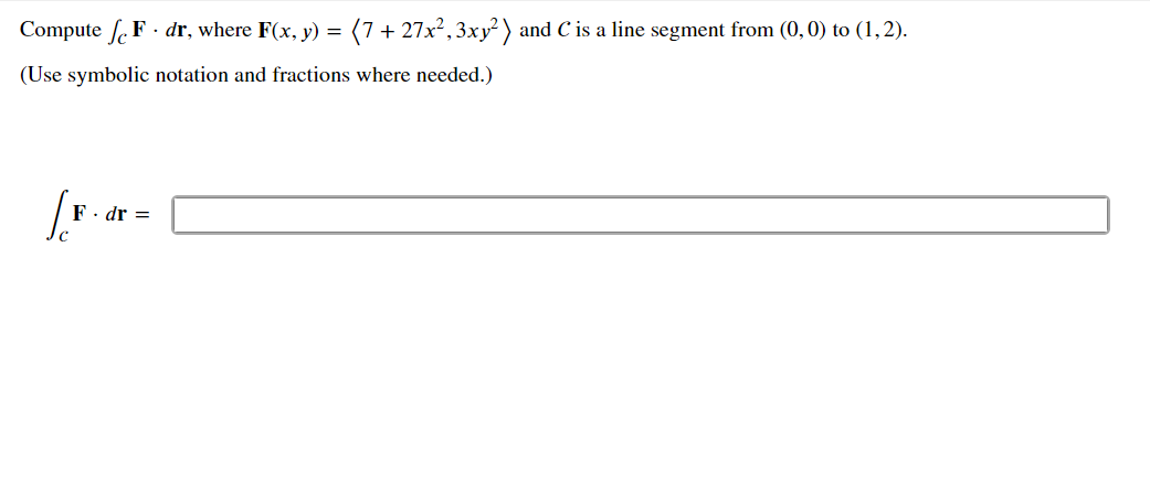 the integral of the scalar function f{x, y, z) = 4):); +