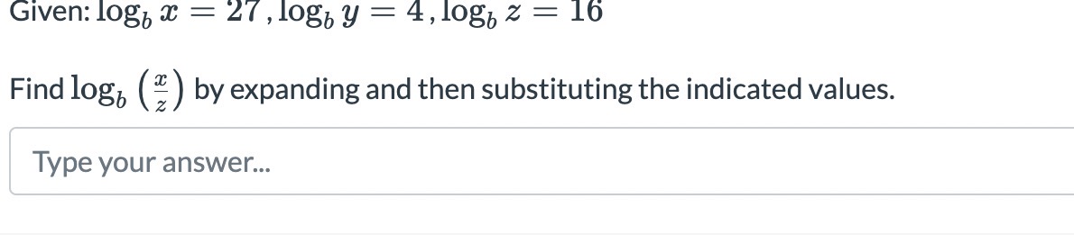 -3 Type your answer...\f_So|ve the log equation. Just enter the answer. Do