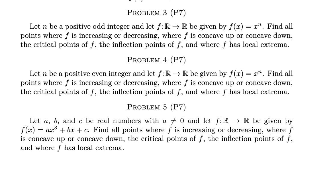 let f: R - R be given by f (x) = x".