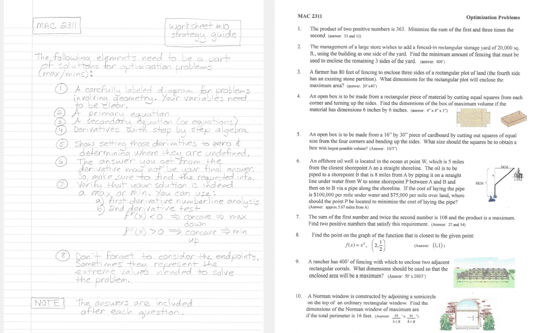  Only have to answer a minimum of 6 questions MAC 2311