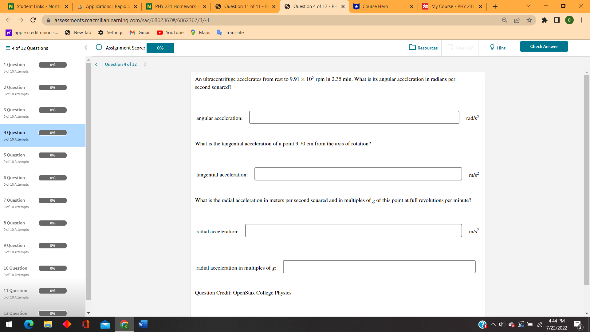 cause the drill to undergo constant angular 2 Question 0% acceleration of