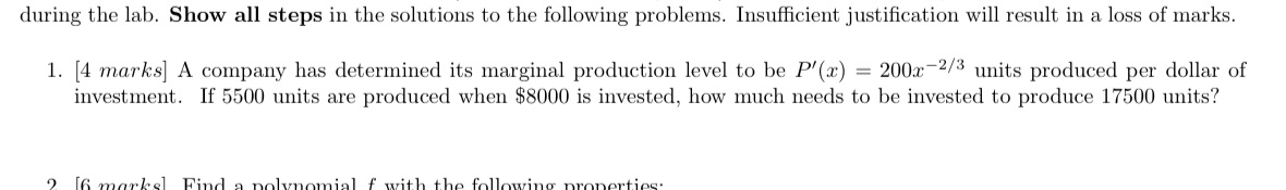  please help with this asap during the lab. Show all steps
