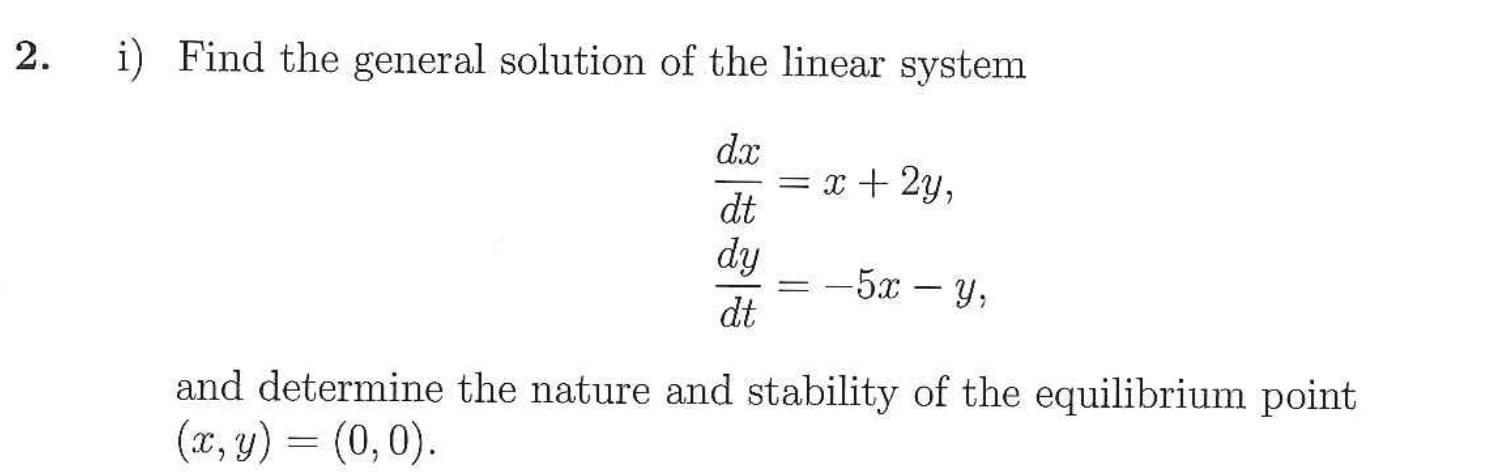 +2 dt_$ y! dy E5my and determine the nature and stability of