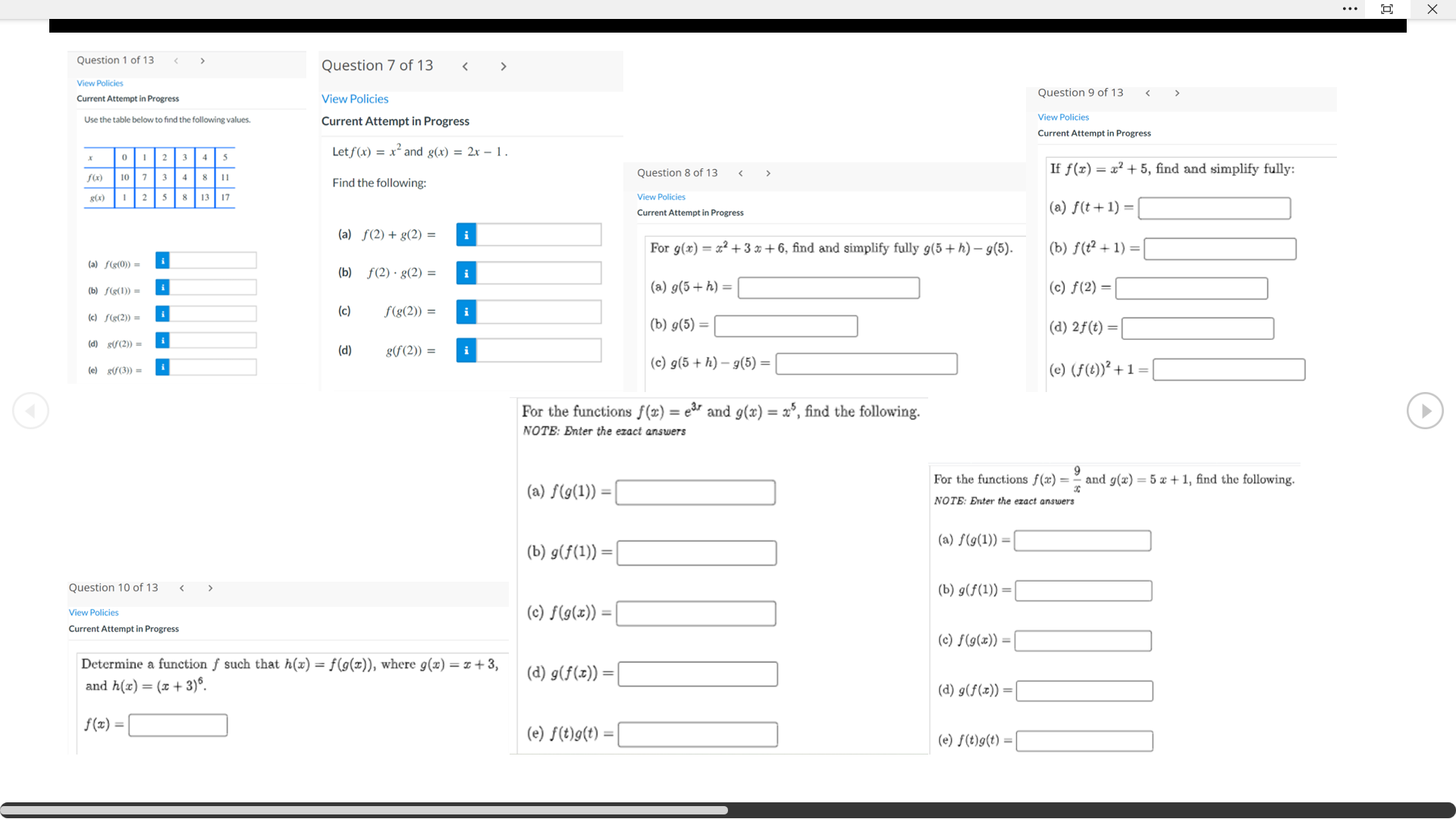 Question 1 of 13 Question 7 of 13 View Policies Current Attempt