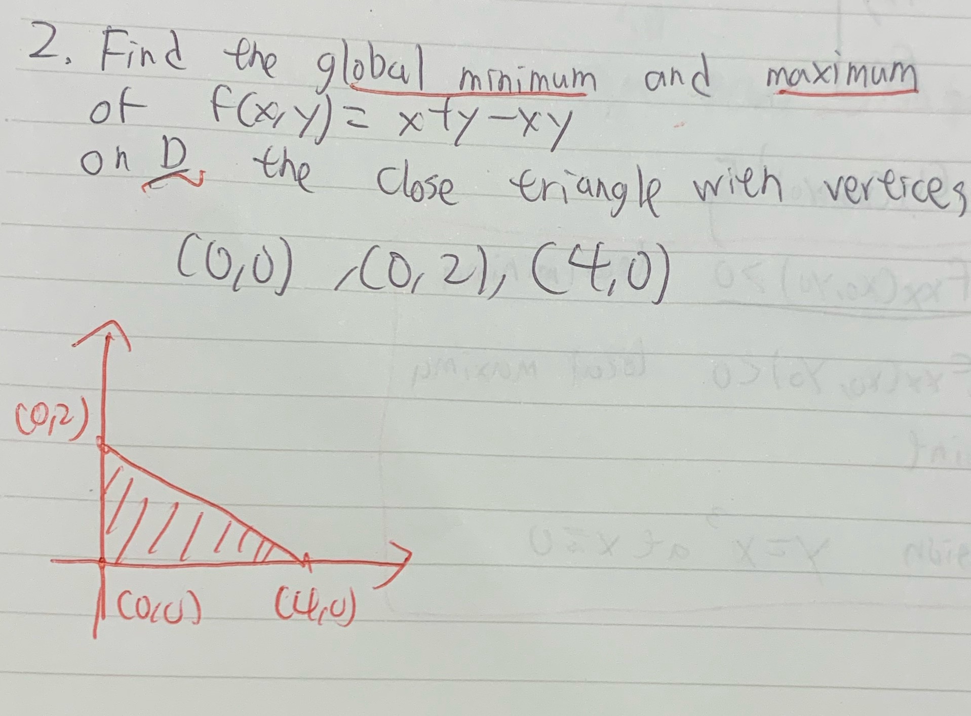  Reference: Steward Calculus Textbook 2. Find the global minimum and maximum