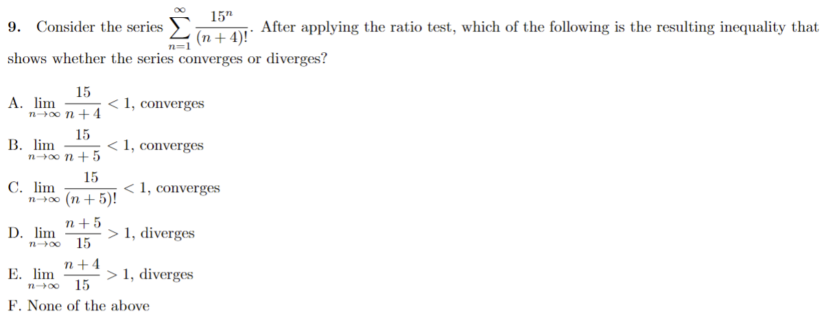 Given that the series an converges to L and an = f(n)