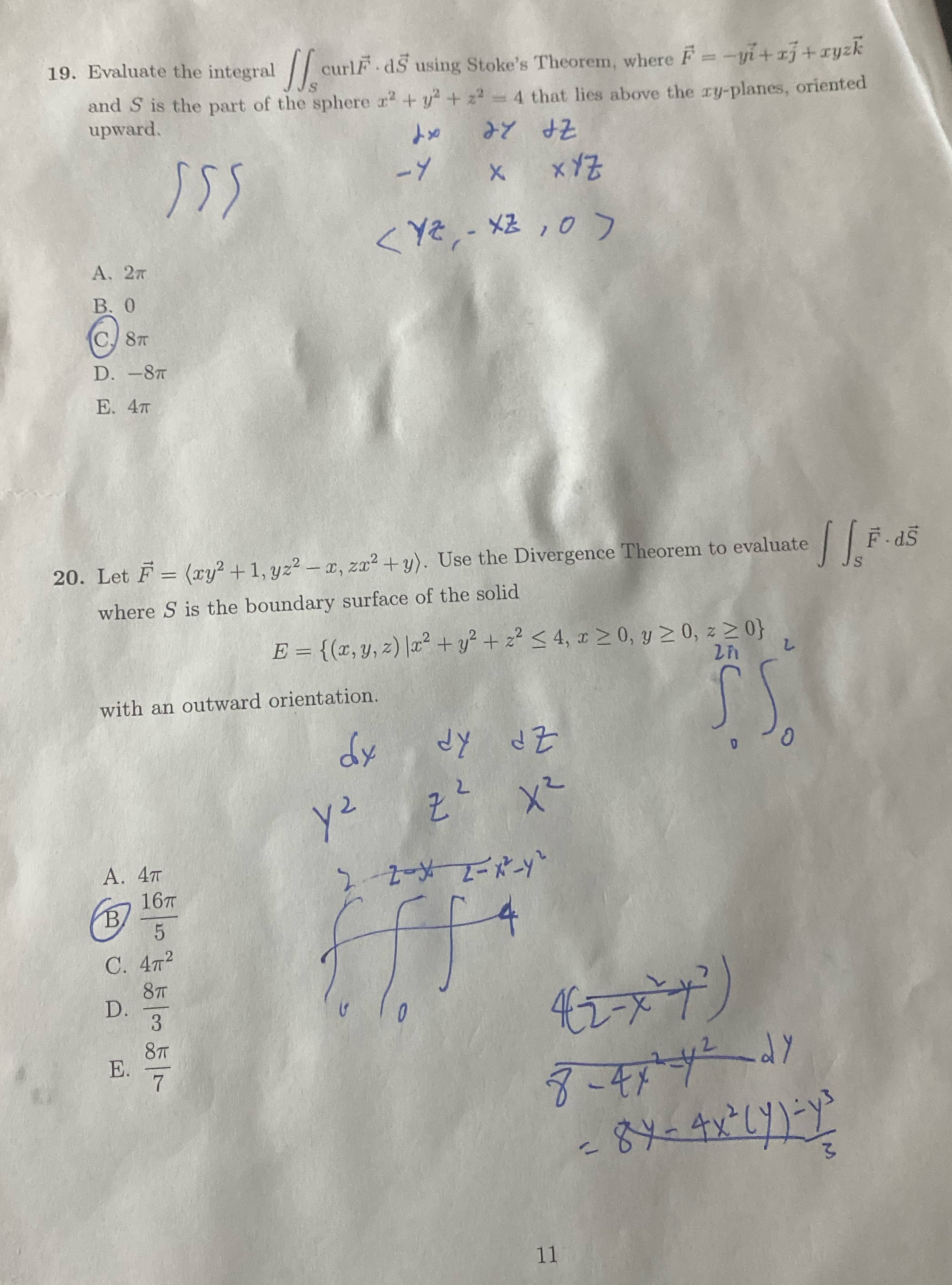 curlF . dS using Stoke's Theorem, where F = -yi+ rj +