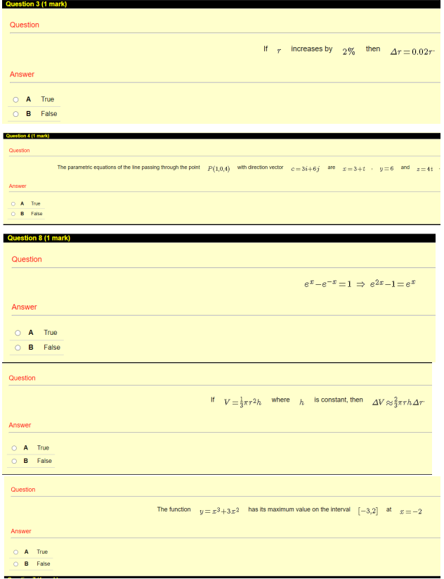  Question 3 (1 mark) Question If - increases by 20% then