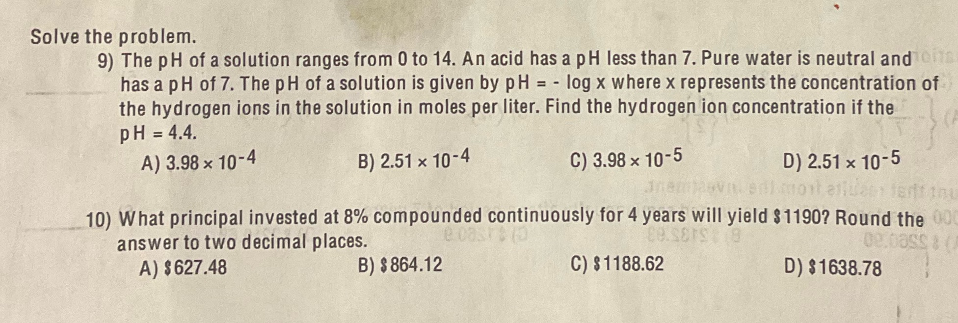 a solution ranges from 0 to 14. An acid has a p