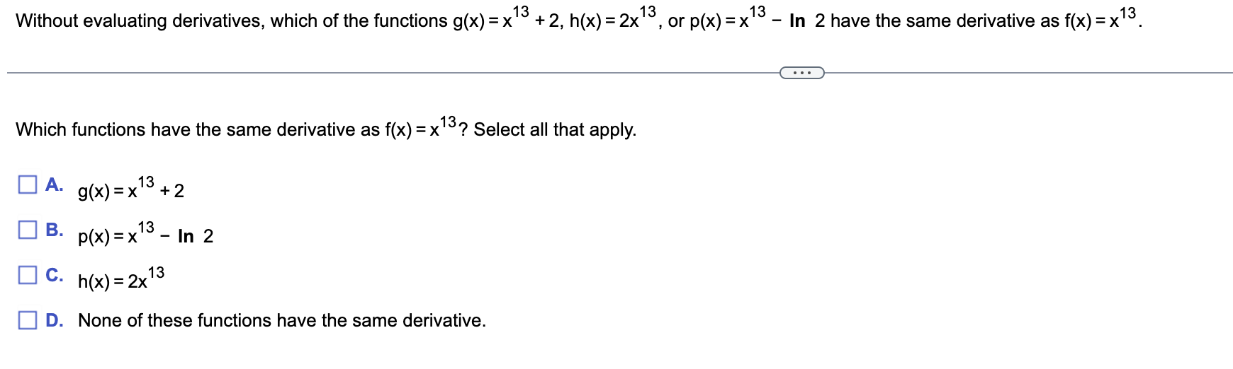 line is zero. Select the correct choice below and, if necessary, fill