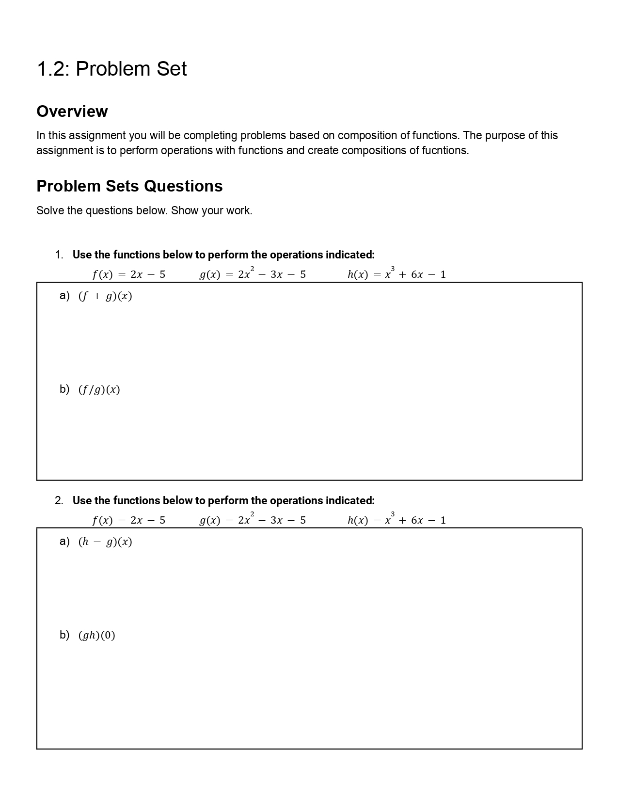 this assignment you will be completing problems based on solving log and