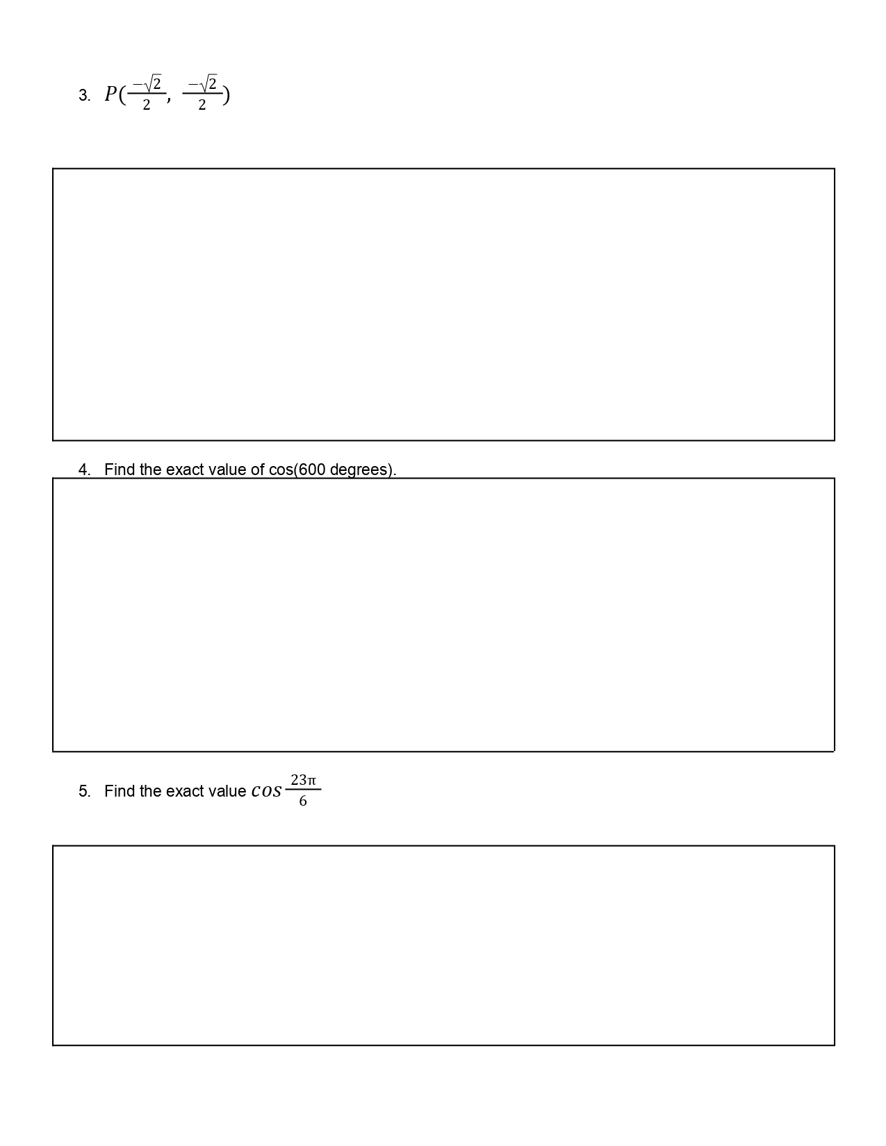 and exponential functions. Show your work. 1. log, (3x + 1) =-