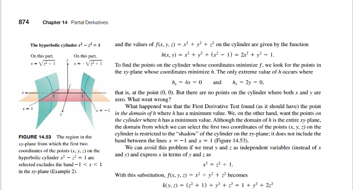 The problem asks us to find the minimum value of the function