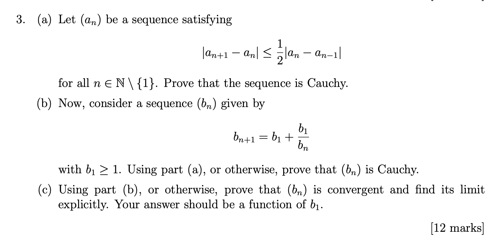 anI for all n e N \ {1}. Prove that the sequence